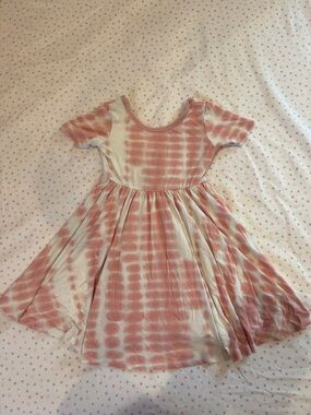 Kyte BABY Pink Tie-Dye riptide Twirl Dress 3T